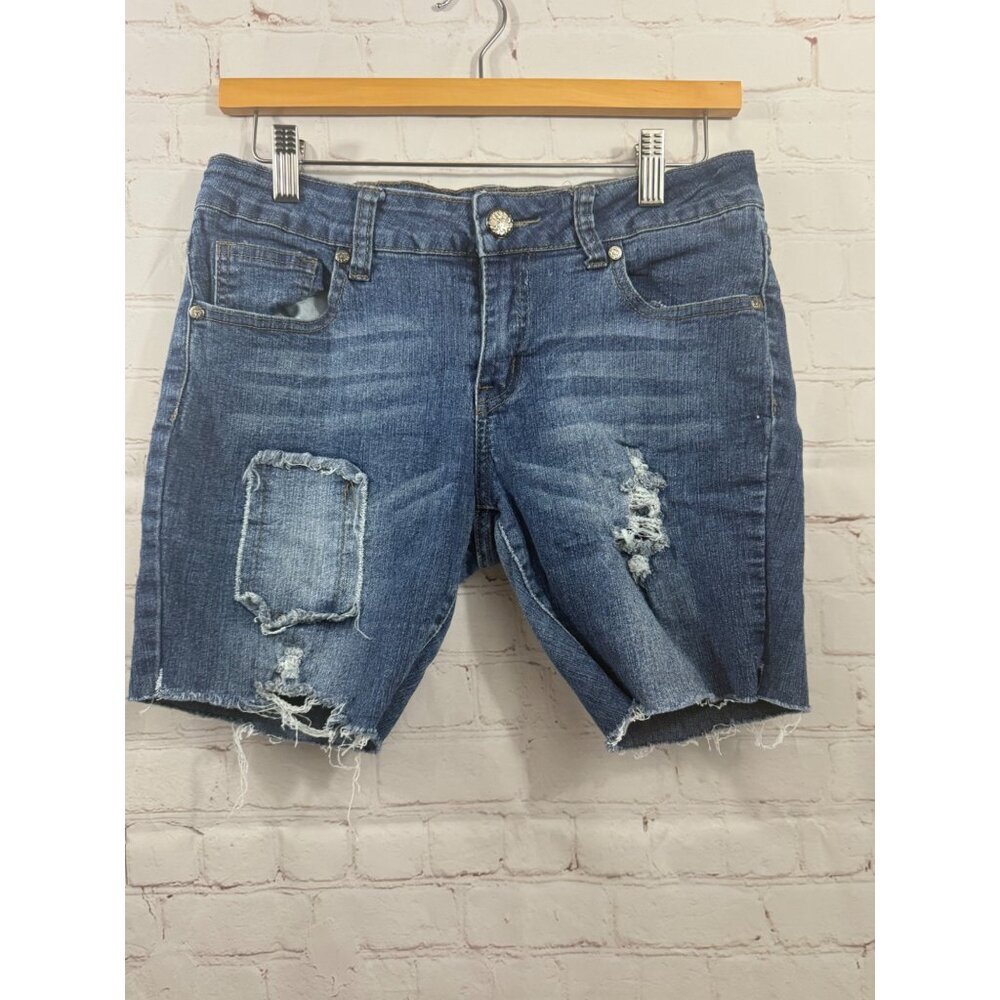 American Quality Denim DIY Cut Off Jean Shorts  Juniors Size 9 Medium Wash